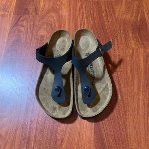 Black Birko-Flor Gizeh thong birkenstock